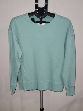 Seven7 Mint Green Waffle Knit Crewneck. Medium.